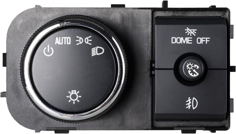 SOAESCN Headlight Dimmer Switch, Fog Light Switch for 2007-2014 Chevy Avalanche Silverado Suburban Tahoe GMC Sierra Yukon XL, Instrument Panel Dimmer Switch Headlamp Switch Control, 25858705-15096895 - Image 1